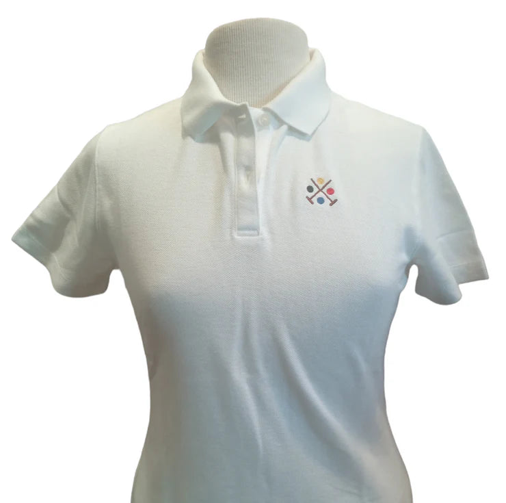 LQK00005WH Elmira Ladies Polo Crossed Mallets XL
