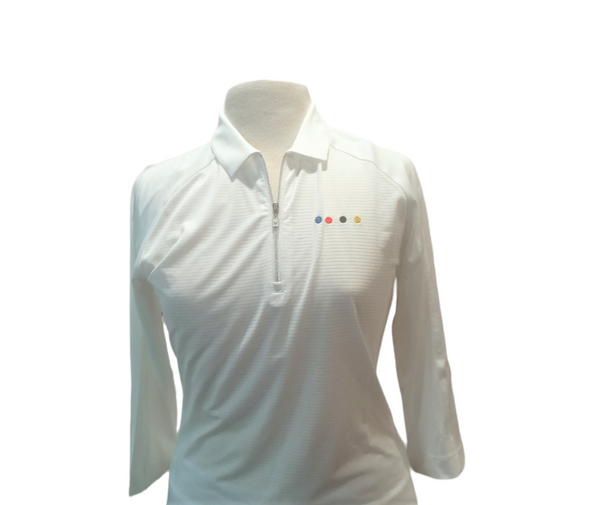 Callaway 3/4 sleeve Shadow Stripe Polo